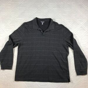 Van Heusen Flex gray‎ long sleeve Polo shirt XXL
